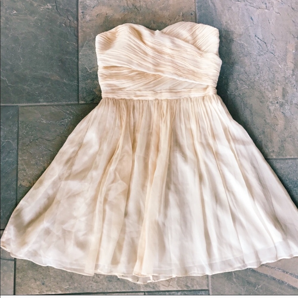 J. Crew Strapless Sweetheart Cream Dress